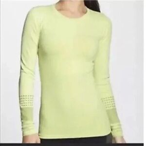 ALO Yoga North Star Seamless Long Sleeve Top - Neon Green- Size Small